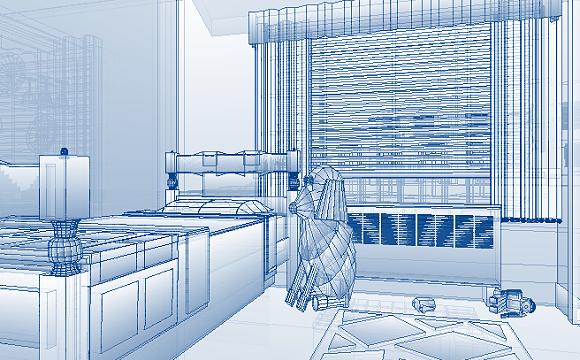 The Jeffrey MacDonald Case: CJ000172.JPG: Transparency representation of north bedroom (Kristen's) in the Jeffrey MacDonald apartment at 544 Castle Drive, facing north