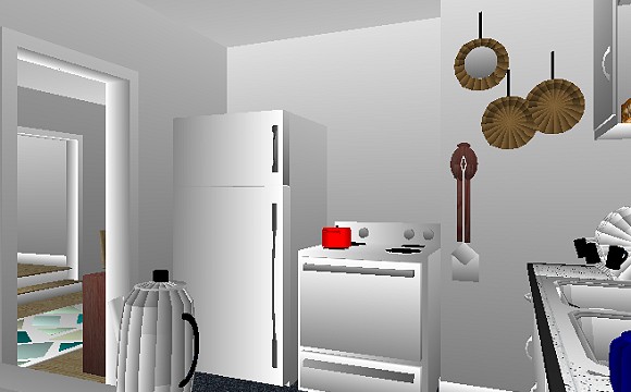 The Jeffrey MacDonald Case: CJ000187.JPG: Representation of the kitchen in the Jeffrey MacDonald apartment at 544 Castle Drive, facing south-southeast
